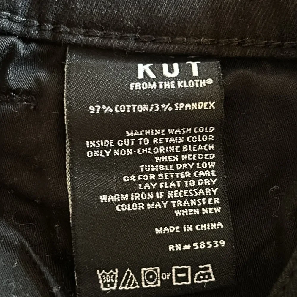 Kut from the Kloth Black Distressed Jean Shorts
